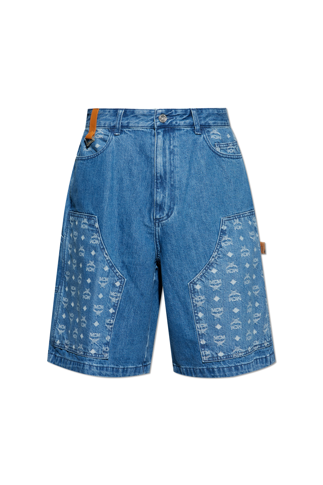 【MODIMOOD】CUT DETAIL DENIM HALF PANTS MCM Denim shorts with monogram | Men's Clothing | Vitkac